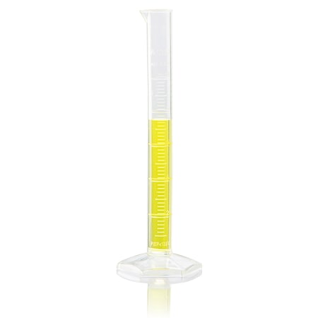 Globe Scientific 10mL Cylinder, Measuring, Diamond Essentials, Class A, PMP, Molded Graduations, tall form 3705-10